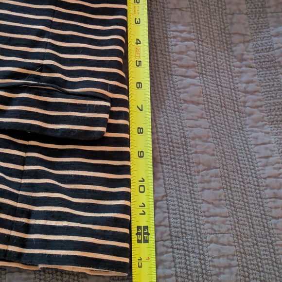 J. Crew Black and Tan Striped Collar Shirt - Picture 12 of 12